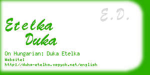 etelka duka business card